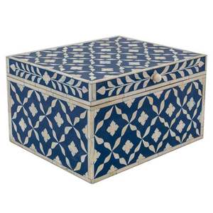 Elegante Joyero Rectangular Hecho a Mano con Incrustaciones de Hueso, Color y Tamaño Personalizables, Diseño Clásico para Almacenamiento de Lujo - Product Image 2