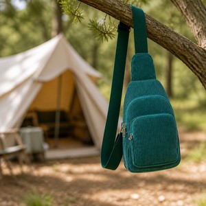 Sac de poitrine en velours côtelé 2026 Nouveau sac bandoulière décontracté pour homme et femme, sac banane - Product Image 3