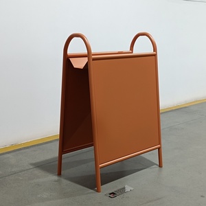 Outdoor Metal A-Frame Double-Sided Sidewalk Shop Sign Stand Pavement Advertising <b>Board</b> for Business - Product Image 4