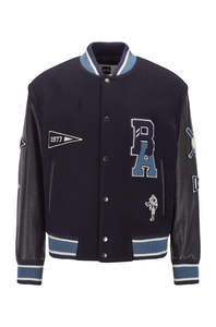 เสื้อแจ็กเก็ตเบสบอลแขนยาว,เสื้อแจ็กเก็ตเบสบอลผ้าขนสัตว์สีแดงกำหนดได้เองฮิปฮอป - Product Image 5