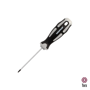 Tamper-proof <b>Torx</b> <b>screwdriver</b>, S2 steel, bi-material TPR handle. Size T08 x O/ 3.0 x 75 mm. - Product Image 1