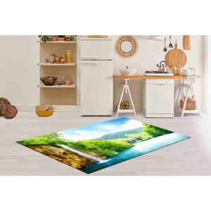 Tapis Cascade dans la Forêt Profonde, Tapis de Décoration Intérieure, Tapis Vue Forêt, Tapis Doux à Poils Longs - Product Image 3