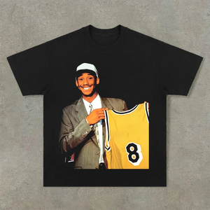 Hombres 2024 Ropa Fitness O Cuello Diseño personalizado Impreso Camiseta Oversized Vintage Wash Camisetas - Product Image 4