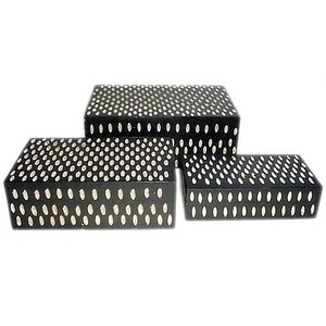 Alta calidad hecha a mano moderna artesanía de madera Cofre del Tesoro cuadrado hogar cajas decorativas Venta caliente artículo de regalo caja de madera superior - Product Image 4