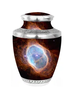 Urnas de cremación de la estrella moribunda de la nebulosa del anillo del sur con bolsa de terciopelo gratis