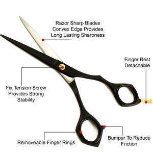 Tijeras de Peluquería para Diestros, Tijeras de Peluquería de Acero Inoxidable, Tijeras de Barbero - Product Image 4