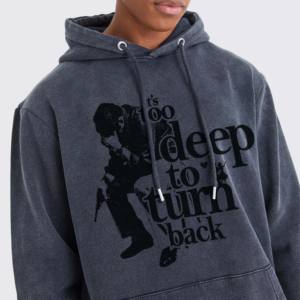 Chándal de chándal unisex informal XXL vintage lavado con ácido, ropa de calle de talla grande, pantalones de chándal con capucha, conjuntos de chándal elásticos sólidos - Product Image 2