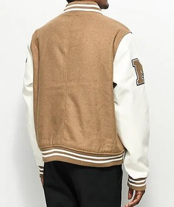 Patchwork bordado logo personalizado deportes Varsity chaqueta bombardero correr Lettermen béisbol chaquetas de talla grande - Product Image 2