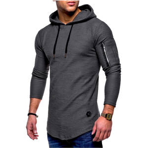 Sudadera de algodón con Logo personalizado para hombre, prenda deportiva masculina de manga larga con estampado Muscular, a la moda, en blanco, con estampado de cantidad, OEM personalizado - Product Image 4