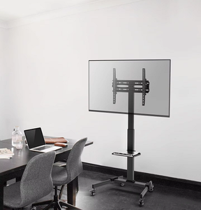Universal <b>TV</b> Stand With Wheels And Adjustable Height For Conference Displays Digital Signage School And Business Presentations - Product Image 4
