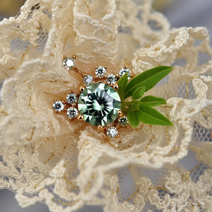 Magnifique diamant VVS1 rond de 13 mm créé en laboratoire en vert D Grade 8 Crt avec un cadeau supplémentaire. - Product Image 2