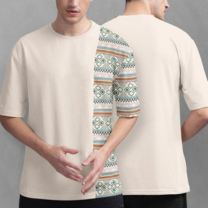Camiseta de Algodón y Fibra de Bambú de Primera Calidad para Hombre, Verano, Holgada, Gruesa, Tallas Grandes, Transpirable, Personalizable, ODM - Product Image 6
