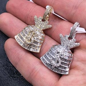 Colgante de diamante de moissanita de Plata de Ley 925 con estilo para hombre, colgantes y dijes finos de nueva llegada con claridad VVS avanzada - Product Image 2