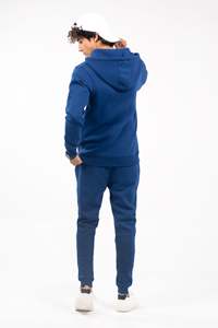 เสื้อฮู้ดดี้ผ้าฝ้ายหนานุ่มทรงโอเวอร์ไซส์แบบยูนิเซ็กซ์ สั่งทำโลโก้ได้ คุณภาพดี แบบเรียบง่าย ผ้าฟลีซหนา ชุดเสื้อฮู้ดดี้ผู้ชาย พร้อม Ako - Product Image 2