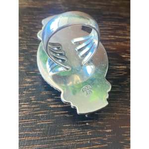 Navajo Handmade Fine Jewelry <b>Ring</b> Kingman Turquoise & Sterling <b>Silver</b> <b>Statement</b> Style for Everyday Wear Size 7 - Product Image 5