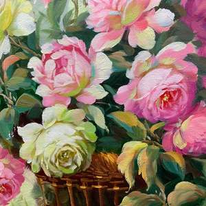 Dipinti a Olio 24x20 Pollici, 100% Fatti a Mano, Paesaggi Classici di Campi e Fiori, Arte Murale per Decorazione Soggiorno - Product Image 4