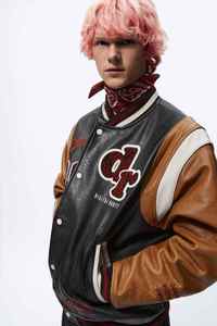 Hot Sale 2025 Baseball Varsity Men Jackets 100% Cotton Stand <b>Slim</b> Fit Embroidered <b>Patches</b> Personalized Letterman Jacket Custom - Product Image 3