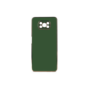 Étui de protection en silicone vert foncé de qualité supérieure pour Xiaomi Poco X3-NXXA, texture écorce, coque de protection élégante pour téléphone - Product Image 1