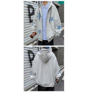 ODM/OEM Wholesale Puls Size Men's Hoodies Full <b>Zip</b> <b>up</b> Custom Embroidery hoodie logo custom streetwear - Product Image 6