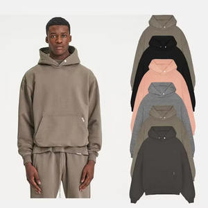 Sweat à capuche unisexe délavé à l'acide 350 GSM à double fermeture éclair avec logo personnalisé pour l'hiver - Product Image 6