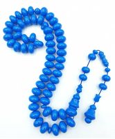 Chapelet Turquoise DURABLE conçu Tasbih accessoires de prière Tasbih en gros avec des formes de perles de résine naturelle perles de prière