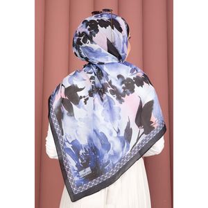Serie de Chales con Estampado Floral Romántico Saks, Bufanda de Seda y Cachemira para Invierno y Otoño con Estampado Digital y Estilo Bordado - Product Image 3
