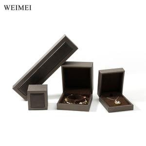 WEIMEI emballage de bijoux en cuir marron fait à la main étui à bijoux boîte à bijoux en cuir Pu pour bague collier Bracelet main caténaire - Product Image 6