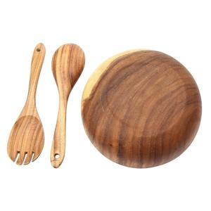 Ensaladera de madera elegante rústica pintada a mano, cocina de granja, Aura artesanal para entretenimiento en fiestas - Product Image 5