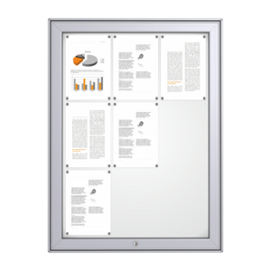 Vetrina MAXI con retro magnetico e vetro di sicurezza ESG per uso interno o esterno - Product Image 1