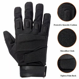Guantes Tácticos de Cuero Genuino de Pakistán, Dedos Completos, para Exteriores, Tiro, Ciclismo, Paintball, Motociclismo, Fitness - Product Image 4