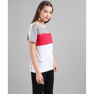 OEM personnalisé 180 gsm 100% coton décontracté femmes col rond t-shirts en gros plaine femmes t-shirt blanc vêtements d'été femmes - Product Image 3