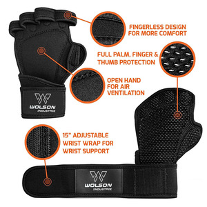 Hot Selling Silicone Gym Fitness Gloves Customizable Workout Gear Logo <b>WeightLifting</b> Essentials Unisex Outdoor Non-Slip - Product Image 2