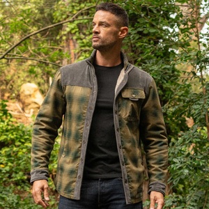 Veste en flanelle à capuche pour homme, best-seller, motif à carreaux, respirante, coupe-vent, personnalisable, matériau en toile de haute qualité, hiver - Product Image 4