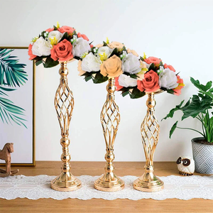 Unique Style Modern Metal Flower <b>Vase</b> for Home Decoration Gold Antique Metal <b>Vases</b> for Wedding and Parties - Product Image 3