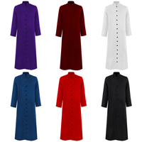 Robe de Prêtre/Haut-Clergé de Haute Qualité pour Halloween, Unisexe, Costume de Juge, Robe de Chœur pour Adultes