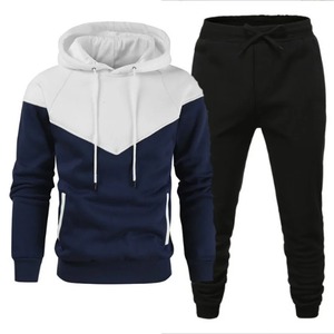 Survêtement homme Jogging décontracté Ensemble extérieur Sweats à capuche + pantalon de survêtement noir 2 pièces Mode Couleurs chaudes et contrastées Sportswear - Product Image 4