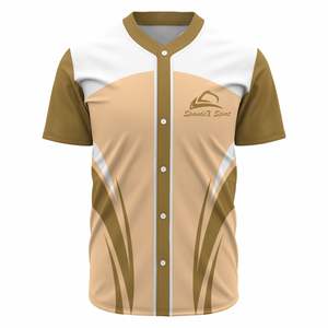 Camisetas de béisbol con botones completos impresos personalizados, UNIFORMES DE EQUIPO personalizados, tela transpirable que absorbe la humedad para un aspecto profesional - Product Image 1