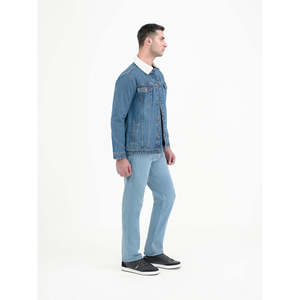 Veste en jean décontractée à coupe classique avec doublure en sherpa, décoration boutonnée, 100 % coton, lavable, faible MOQ - Product Image 3