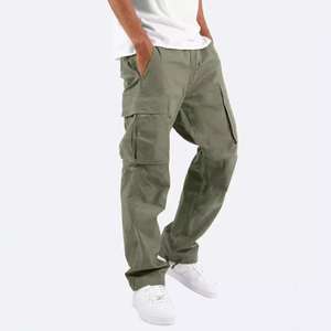 Wholesale New Summer <b>Men's</b> <b>Overalls</b> Drawstring Multi-pocket Casual Pants <b>Men</b> Running Joggers Track Cargo Pants - Product Image 4
