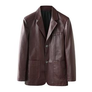 Vestes Hommes Veste en cuir Manteau en cuir Vêtements de motard pour hommes - Product Image 6