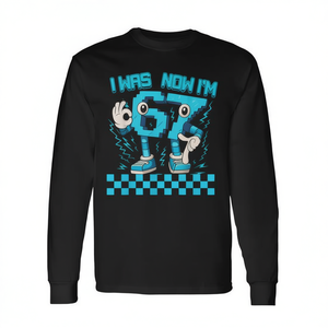 Maglietta a Maniche Lunghe per Ragazzi di 6 e 7 Anni 'Da 6 Anni Sono Diventato 7' per Feste di Compleanno, Abbigliamento Promozionale - Product Image 2