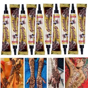 Pasta de Henna Negra Natural, Tinte Negro Semipermanente de Larga Duración, Fórmula Herbal, Sin Químicos, Conos de Henna de Grado Premium para Arte Corporal - Product Image 5