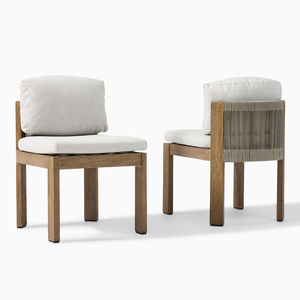 Sillas de Oficina Modernas con Estructura de Madera de Teca, Función de Refrigeración, Espuma Gruesa y Tela Suave, para Comedor - Product Image 2