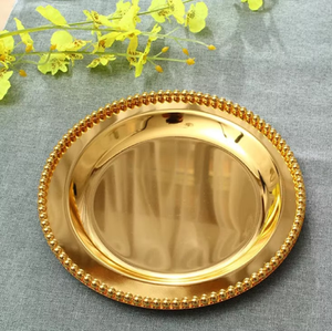 Assiette de présentation en cuivre martelé fait main, écologique, pour la maison, l'hôtel, les fêtes et les événements - Product Image 5