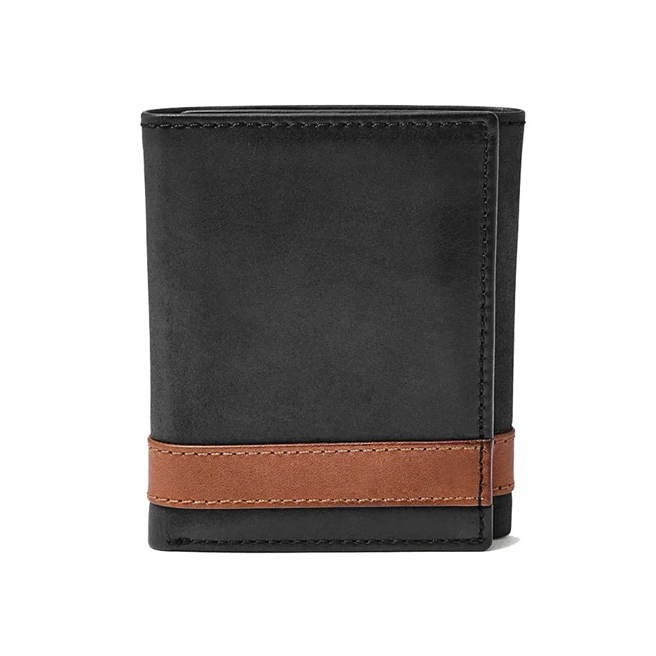 Free Sample Wallet for Men Wholesale Men's Leather Long Bi fold Wallet Custom Embossed OEM Rodeo Skull Wallet for Sale