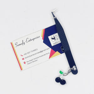 Meilleure vente 90 degrés cerise charme Volume pince à épiler en acier inoxydable fibre pointe extension de cils pince à épiler durable - Product Image 3