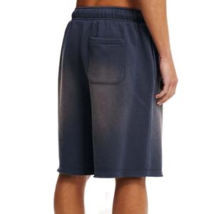 Pantalones Cortos Largos para Hombre con Lavado Ácido y Logotipo Bordado Personalizado, Cómodos, de Felpa Francesa 100% Algodón, de Gran Gramaje - Product Image 2