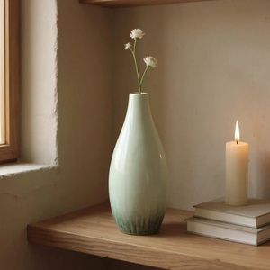 แจกันเซรามิกดีไซน์เรียบหรู เคลือบเงา ทันสมัย เหมาะสำหรับตกแต่งบ้าน ห้องนั่งเล่น ของขวัญสุดเก๋ พร้อมส่ง - Product Image 4