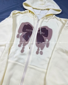 Sudadera con capucha de gran tamaño para hombre con cremallera logotipo personalizado bordado 100% algodón de alta calidad - Product Image 5