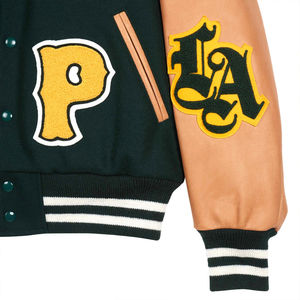Hot Selling Custom Cool <b>Vintage</b> <b>Varsity</b> <b>Jacket</b> with Chenille Patches Wool Body Contrast Leather Sleeves for Winter - Product Image 5